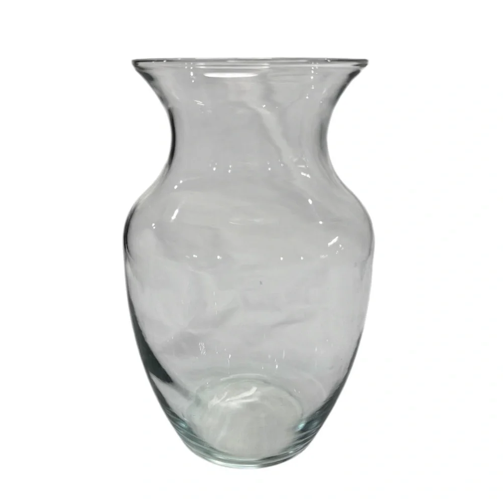8x4” Smooth Glass Flower Vase Clear